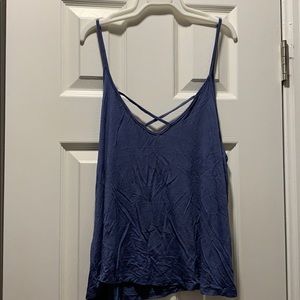 3/$35 Light blue cross tank top